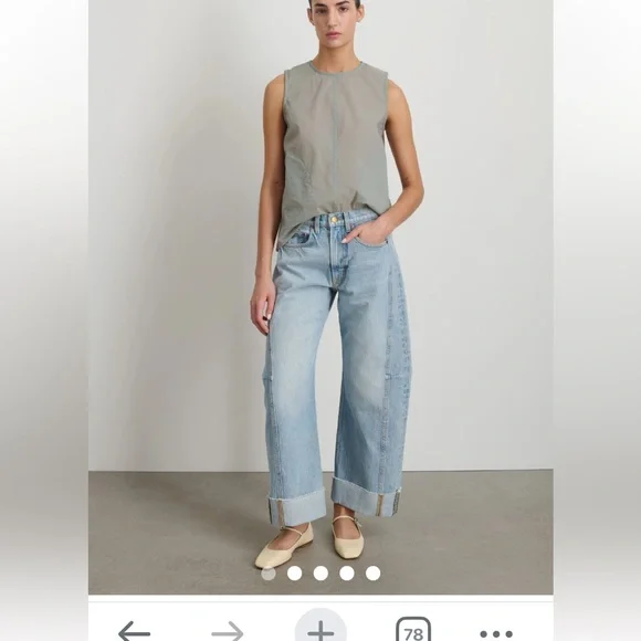 B Sides Relaxed Cuffed Lasso Jean Jac Wash - Picture 2 of 4